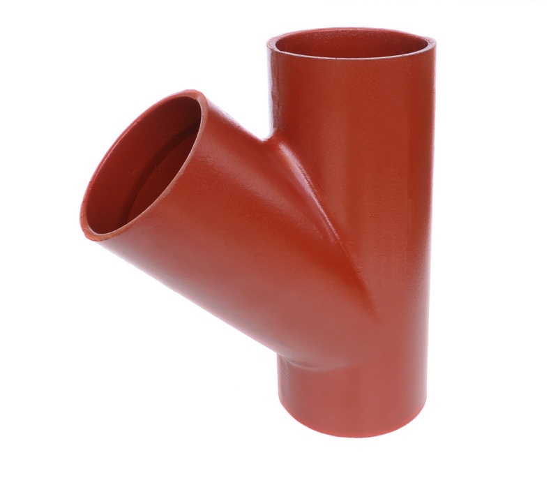 Тройник чугун SML Ду 200х200х45гр б/растр, DN 200